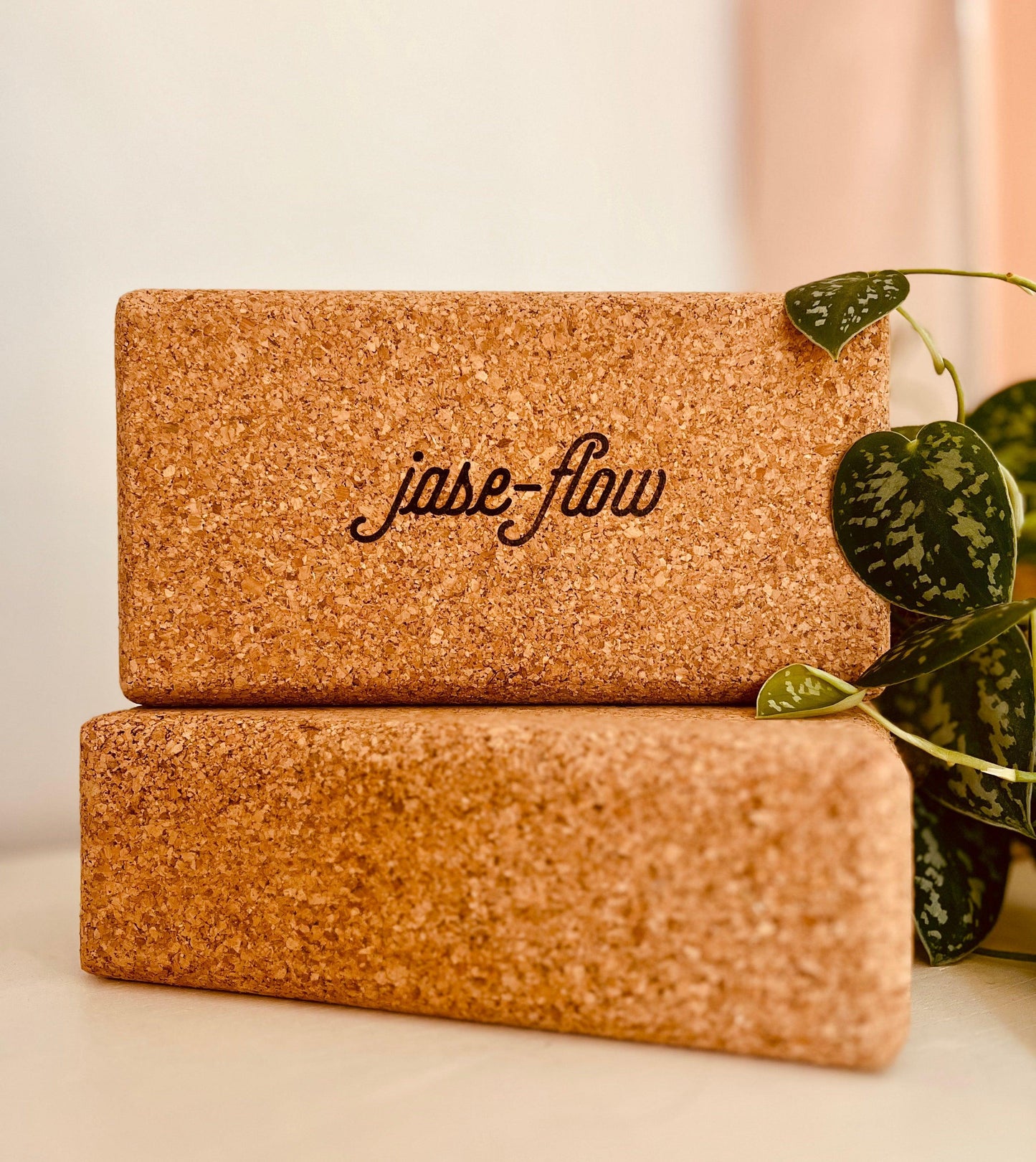 Yogablock-Set rectangular (rechteckig) aus 100% Kork made with love in Portugal, antibakteriell, natürliches Yogazubehör, Yogazubehör aus Kork, nachhaltig 